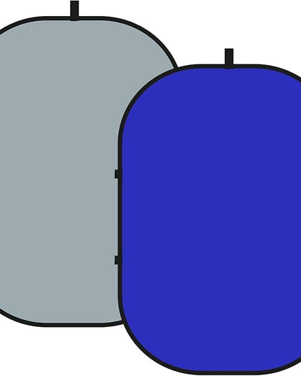 NEEWER Chromakey Backdrops, Double-Sided Blue and Grey Screen, 2 in 1 Foldable and Reversible Background for Photography, Gaming and Live Streaming, 5 x 6.6 inches/1.5 m x 2 m (Blue/Grey)