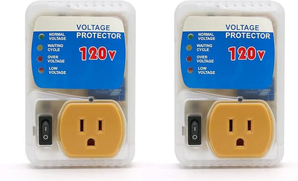 [ETL Listed] BSEED Electronic Surge Protector for Home Appliance,Voltage Protector Suit for Refrigerators and Freezers, Voltage Brownout Outlet 120V 15A,1800Watts(2 Pack)