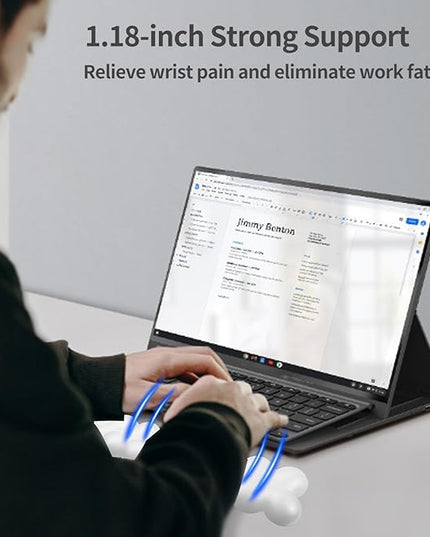 Wrist Rest for Keyboard and Mouse, Upgrade Enlarge Mouse Pad Wrist Rest, Ergonomic Memory Foam, Non-Slip Base for Computer Gaming & Office Work, 2 Piece Set, Clouds White (17.71x3.15+6.29x3.15 inch)