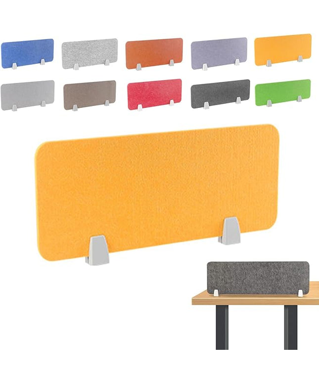 Felt-Covered Panels, soundproof Desk dividers, Removable Acoustic Desk partitions with Two Clips, Suitable for Installation as Privacy Screens in Offices, Studies, classrooms and librari F 11.8x23.6"
