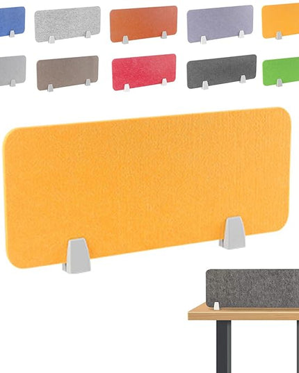 Felt-Covered Panels, soundproof Desk dividers, Removable Acoustic Desk partitions with Two Clips, Suitable for Installation as Privacy Screens in Offices, Studies, classrooms and librari F 11.8x31.5"