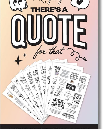 There is a Quote for That – Funny, Witty & Inspirational Planner Sticker Book for Adults – Bold Typography Stickers for Journals, Scrapbooks, and Bullet Planning