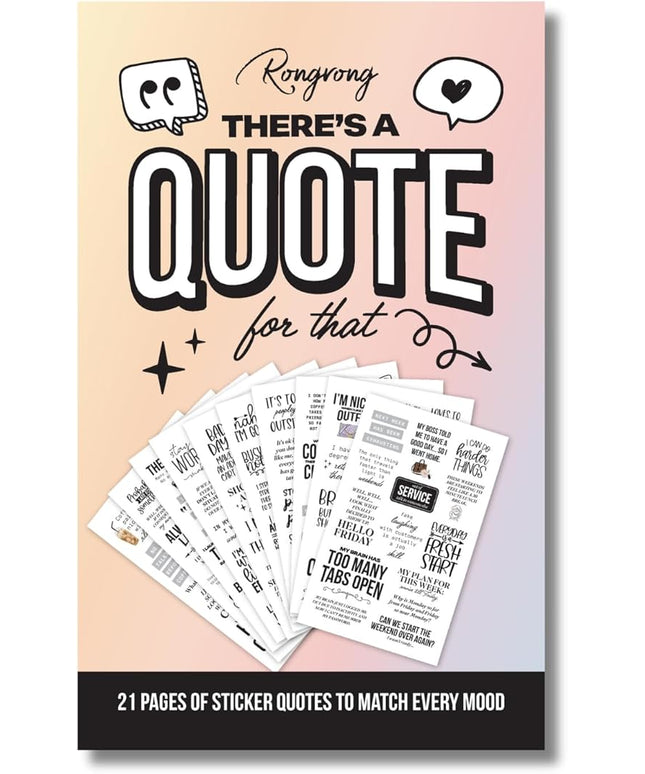 There is a Quote for That – Funny, Witty & Inspirational Planner Sticker Book for Adults – Bold Typography Stickers for Journals, Scrapbooks, and Bullet Planning