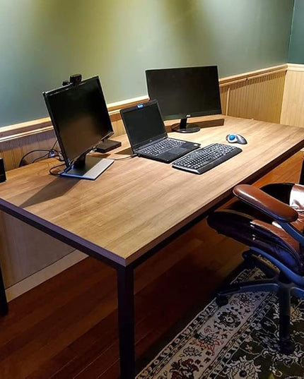 BIBOC Large Computer Desk Modern Simple Style Table 36X72 inches Office Desk Sturdy Writing Workstation Office Desk Writing for Home Office Desk Workstation Wide Metal Sturdy Frame