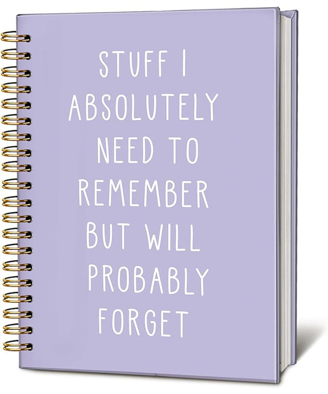 LIANGW Funny Purple Notebooks for Work, Funny Work Gifts for Coworkers & Boss, Coworker Office Gifts for Men Women, Fun Spiral Notebooks Journals for Writing, Funny Office Supplies 5.5x8.3 Inch