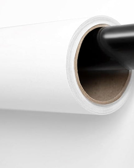 Kate Seamless Paper Backdrop White Paper Backdrop for Photoshoot (86''x32.8' Arctic White)