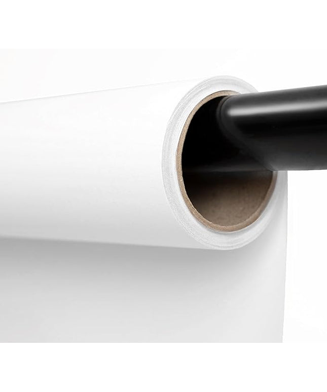 Kate Seamless Paper Backdrop White Paper Backdrop for Photoshoot (86''x32.8' Arctic White)