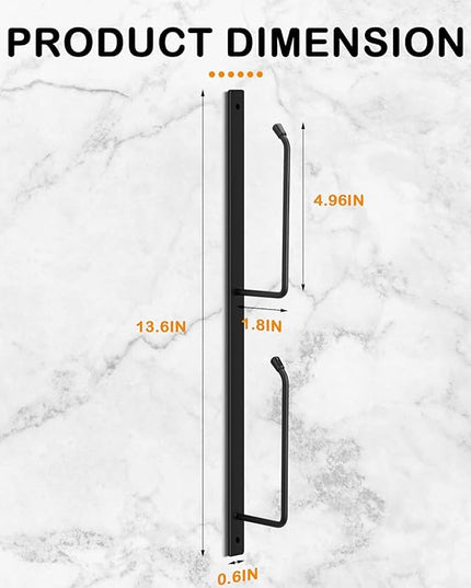 Hat Rack for Baseball Caps (2-Pack), Stainless Steel Hat Organizer for Baseball Caps, Multi-Purpose Hooks for Wall, Strong Adhesive/Wall Drilled (Black)