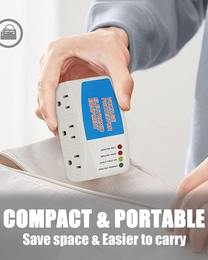 BSEED Surge Protector Power Strip for Home Appliance, 3 Outlet Power Surge Protector, Voltage Protector Brownout Surge Refrigerator 1875W, 120V, 15A, 1 Pack