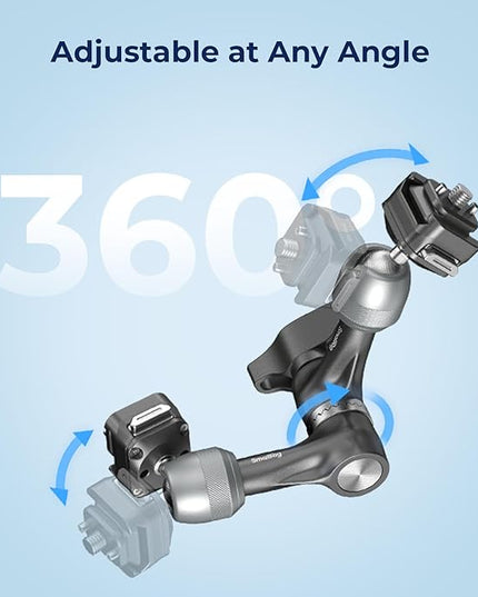 SMALLRIG 7" Rosette Magic Arm, HawkLock H21 Quick Release Structure, w 1/4"-20 Screws and Anti-Twist Pins, for Monitors, Lights, Max Load Cpacity 3.5kg