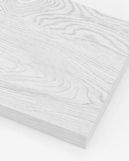 Heimlove 12 Inch Deep Floating Shelves, 12 x 12 inches Long Wall Shelf, Large Extra Display Shelf & Storage Shelf, Rustic Wood Wall Shelves for Fireplace Mantel, White - 2Pack