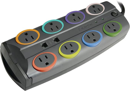Kensington SmartSockets 8-Outlet, 8-Foot Cord, & 2490 Joules Standard Surge Protector (K62690NA)