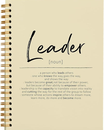 OXW Thank You Gifts for Leader, Meeting Notebook for Work, Appreciation Gift for Mentor Boss Manager, Office Supplies Leadership Gifts, Cream College Ruled Hardcover Spiral Notebook 5.5 x 8.3