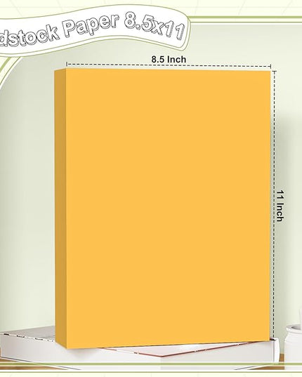 40 Sheets Cardstock 8.5x11, 65lb Orange Yellow Card Stock, Construction Paper, 180gsm Thick Printer Paper for Printing, Painting, Card Making, Kids School Supplies,Party Decorations