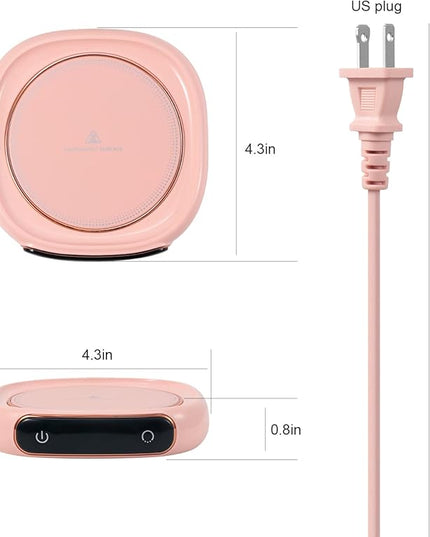 Bgbg Coffee Mug Warmer & Cute Cat Mug Set, Beverage Cup Warmer for Desk Home Office with Three Temperature Up to 140℉/ 60℃, Coffee Warmer for Cocoa Milk Tea Water Candle, 8 Hours Auto Shut Off