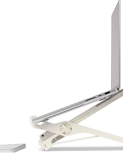 Roost V3 Plus - Ultra Portable and Adjustable Laptop Stand - Quick-Release Height Adjustment, 5 to 14 inch Screen Lift, Patented Rigid Folding Structure and Self-Adjustings Laptop Grips | Dune Color
