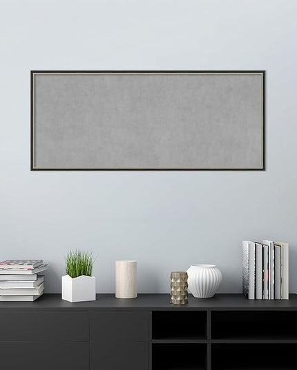 Amanti Art Black Framed Magnetic Board 21x49 Oversize Vision Board for use with Magnets, 100% Metal Sheet to Display Items as Office Decor or for Home Organization in mudroom, Kitchen or Kids Room
