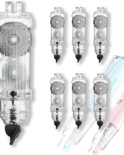 BITOSEE Correction Tape Refills, Carrier Tape for All the DU Series Refillable Correction Tapes, 6 Counts