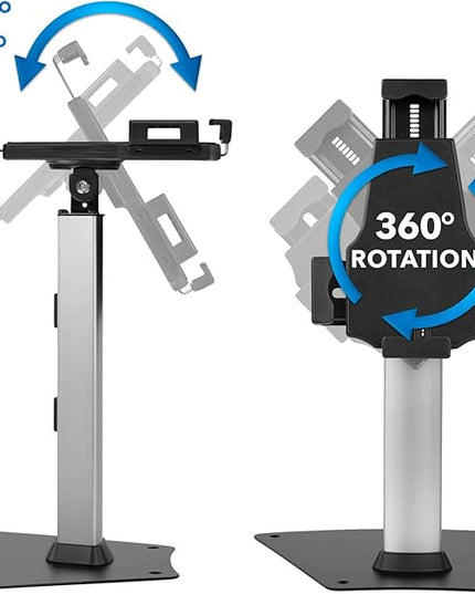 Mount-It! iPad Stand, Secure Universal Tablet Kiosk POS Locking Tablet Countertop Stand for Desk, Fits iPad, Air, Samsung Galaxy Tab, Surface Go & 7.9"- 10.9" Tablets