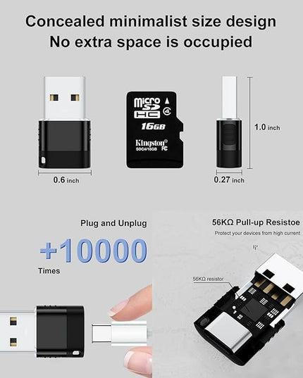 USB to USB C Adapte 6-Pack,Type C Female to A Male,USB A to C Adapter Type-C Charger Cable Converter for iPhone 17 16 15 14 Plus Pro Max,iPad Pro Air 4 Mini 6,Samsung S25 S24 S23