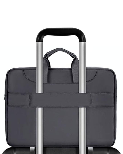 MOSISO 360 Protective Laptop Shoulder Bag Compatible with MacBook Air/Pro, 13-13.3 inch Notebook, Compatible with MacBook Pro 14 inch M5 M4 M3 M2 M1,Matching Color Sleeve with Belt, Slate Gray