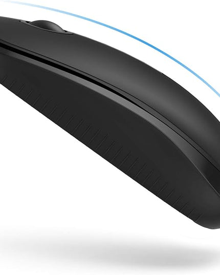 VssoPlor Wireless Mouse, 2.4G Slim Portable Computer Laptop Mouse with Nano Receiver Quiet Silent Optical Mice for Notebook, PC, Laptop, Computer-Black