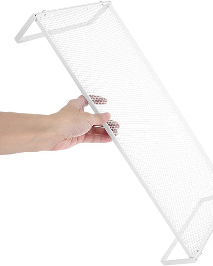 Computer Monitor Stand Riser and Laptop Stable Base for Office Desk, Removable Single-Layer White Metal Table Riser for Monitor Elevation and Workspace Organization