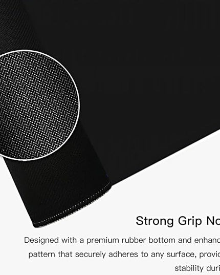 Large Mouse Pad for Desk, XXL Non-Slip Long Extended Gaming Mouse Mat Protector with Waterproof Rubber Base Stitched Edges for Office, Computer, Keyboard, Laptop and Home (Pure Black)