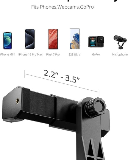 UBeesize 12’’ Ring Light with Overhead Phone Mount, LED Selfie Light with Stand and Phone Holder for iPhone and Laptop, Desk Light for Video Recording, Zoom Meeting, Live Streaming, Tiktok, YouTube