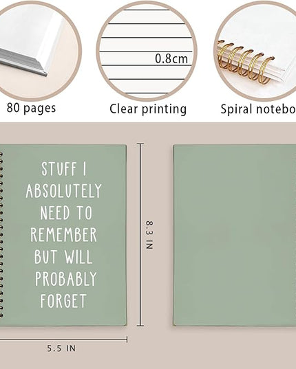 LIANGW Funny Notebooks Journal, Sarcastic Notebooks for Work, Funny Office Gifts for Coworkers, Funny Notebooks for Work, Office Humor Gifts, Black Hardcover Spiral Notebook 5.5x8.3 Inch(green)