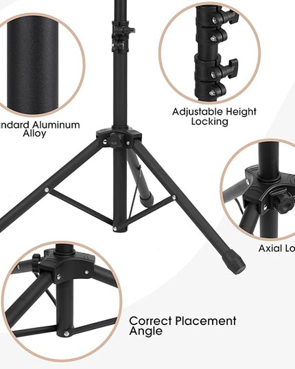 6.5x3.2ft T-Shape Backdrop Stand, Adjustable Background Support Stand Kit, Portable Photo Banner Holder with 4 Spring Clamps, Sandbag, Carry Bag for Party, Wedding, Photography and Decoration