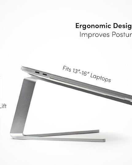 xympo Aluminum Laptop Stand for Desk, fits 13" - 16" Laptops