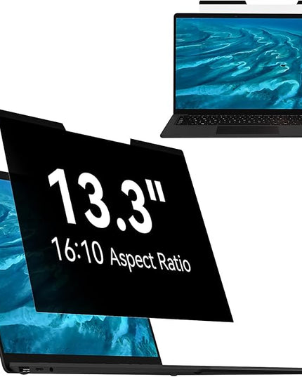 Mamol Magnetic Laptop Privacy Screen 13.3 & 13.4 inch ,16:10 Aspect Removable Anti Glare Protector Blue Light Privacy Screen Filter,Filter Shield Compatible with