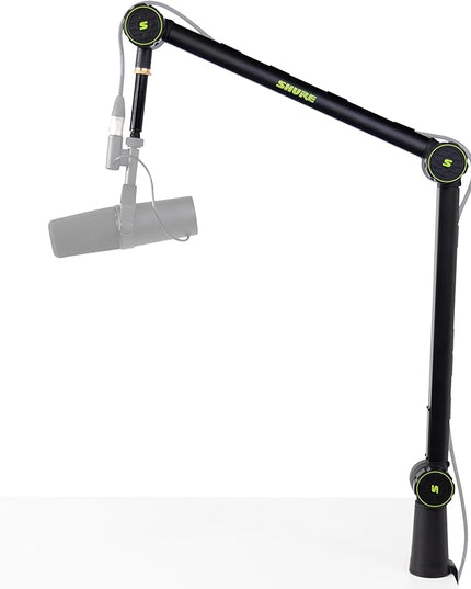 Shure by Gator Deluxe Articulating Desktop Podcasting Mic Boom Arm with Cable Management Channel; (SH-BROADCAST1)