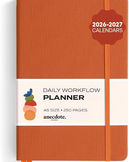 Anecdote 2026-2027 Planner: A Monthly, Weekly & Daily Planner with Calendar | 8.5" x 5.2" | Hardcover To-Do List Organizer, Planning Your Success, Start Anytime, Achieve Productivity Goals (Nutmeg)