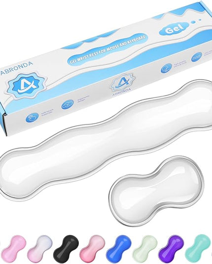 Gel Wrist Rest for Keyboard and Mouse, Wrist Rest for Keyboard, Mouse Wrist Support, Pain Relief, Cool Touch, Non-Skid, Keyboard and Mouse Wrist pad Set
