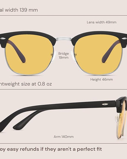 racico Computer Blue Light Blocking Glasses Blue Light Glasses Men Women, Anti Blu-Ray Gaming Glasses Lenses