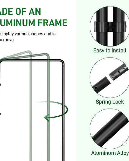 7.87ft x 13.12ft Green Screen Backdrop with Stand,Zyernar Large Green Collapsible Backdrop with Stand foror Photo Studio Video Shooting,YouTube Tutorials and Real-Time Videos, Streaming Games,Stage