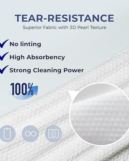 WELKIN 80 Electronics Cleaning Wipes - Non Toxic Screen Cleaner, Streak Free Touchscreen Cleaning for All Phones, Laptop, Computer, TV and Car，1 X Microfiber Cloth Included