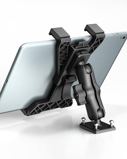 OHLPRO Heavy Duty Drill Base Tablet Holder Car Mount, iPad Mount for Truck Compatible with 7"-13" Tablets, Adjustable Angle, Sturdy Design, Ideal for Cars,Wall, Commercial Vehicles - Includes Screws