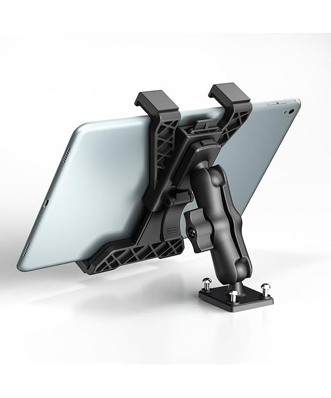 OHLPRO Heavy Duty Drill Base Tablet Holder Car Mount, iPad Mount for Truck Compatible with 7"-13" Tablets, Adjustable Angle, Sturdy Design, Ideal for Cars,Wall, Commercial Vehicles - Includes Screws