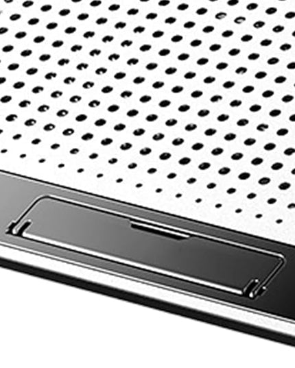 Adjustable Laptop Cooling Pad - Quiet Aluminum Alloy Fan Riser Base, High Airflow Computer Cooler, Ergonomic Design, Ideal for Laptops, Keyboard, Phone, Tablet, Books, Home, Workplace, Dormitory Use