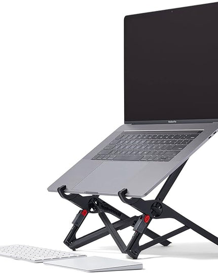 Roost V3 - Ultra Portable and Adjustable Laptop Stand - Eye‑Level Anywhere - 6.5 to 12.5 inch Screen Lift - Patented Rigid Folding Structure and Self-Adjustings Laptop Grips (for 12" to 18" laptops)