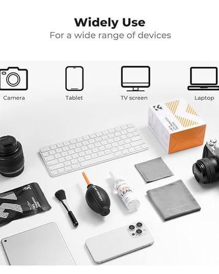 K&F CONCEPT 6-in-1 Laptop Computer Keyboard Cleaner - Screen Cleaning Kit All-in-One with Gel & Spray Solution for MacBook and Other Computers