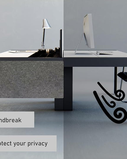 VOVCIG Under Desk Privacy Panel,59 x 19.7 inch Felt Board Modesty Panel is Suitable for Office Desk Cover Skirts, Opaque and Easy to Install