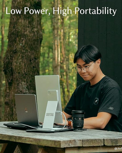 SOTSU FlipAction Go 14" Premium Portable Monitor SFA14PMSV | Robust but Lightweight | Tempered Glass Cover | 1080p | 400 Nits | 100% sRGB | 5W | Super Versatile | USB C or Mini HDMI