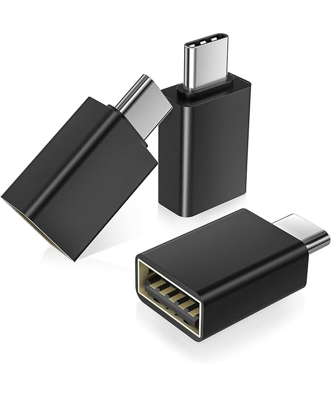 Basesailor USB C to USB Adapter 3Pack,USB C Male to USB A 3.0 Female Adapter,Type C Thunderbolt 4 OTG Converter for Apple MacBook Pro,Mac Book,iPad,Microsoft Surface Go,Samsung Galaxy S25,iPhone 17 16
