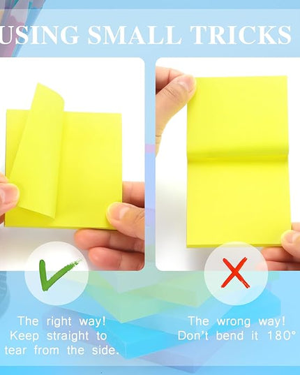 Early Buy Sticky Notes 3x3 Inch 16 Pads, Repositionable Self-Stick Memo Pads, 8 Bright Colors, 60 Sheets/Pad (960 Total) for Office, School, Home, Notebooks