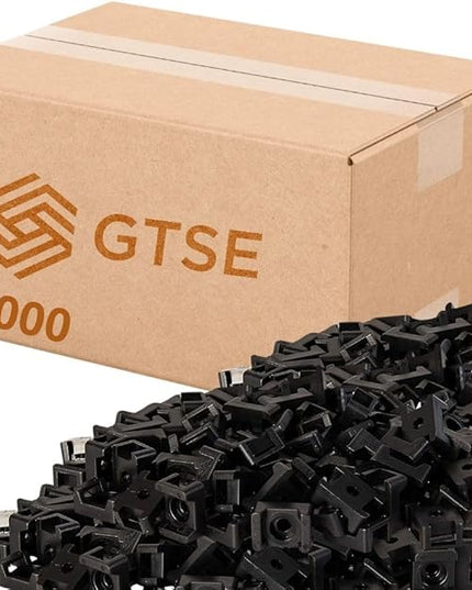 GTSE 12,000 Full Carton Of Black Screw Mounts, Zip Ties Up To 0.35" Wide, Saddle Type Zip Tie Anchors
