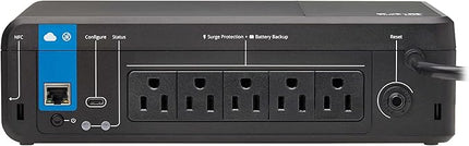 Tripp Lite Cloud-Connected 850VA UPS Battery Backup and Surge Protector, Remote Management & Monitoring, 450W, 5 Outlets, Computer UPS, Wall Mount Option, 5ft Cord, 3-Year Warranty (BC850RNC)
